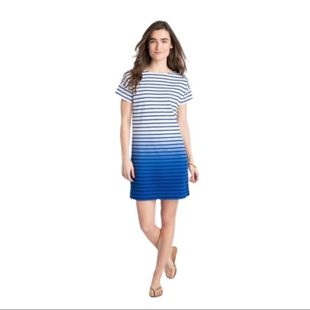 Vineyard Vines Striped T-Shirt Ombré Dress